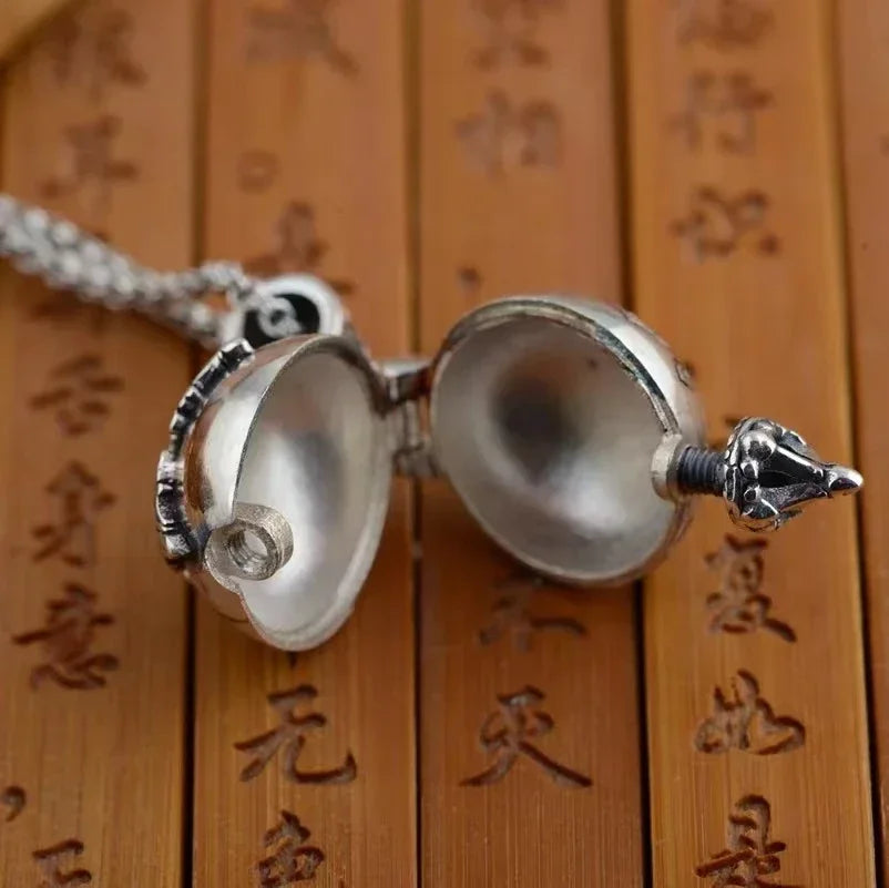 Gawu Box Pendant Can Be Opened Vajra Pestle Six-Character Sutra Zircon Buddha Necklace Male and Female Amulet Jewelry