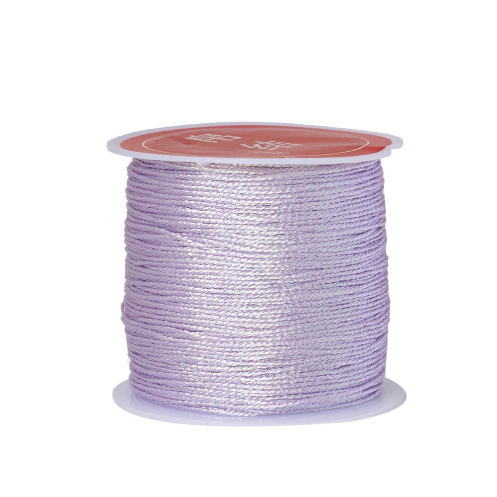 0.4mm 50m Nylon Gold Silver Thread Jewelry Cord Wire For DIY Bracelet Beading Making Needlework Material Craft Accessory Supply