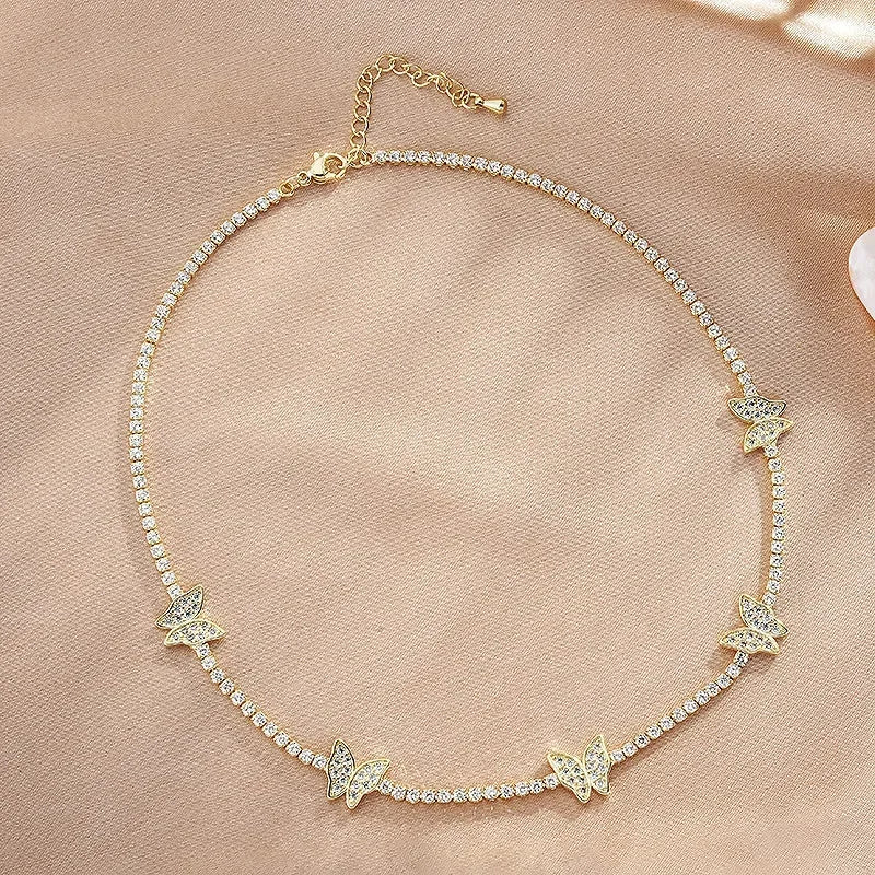 Retro necklaces, fashionable clothing necklaces, butterfly necklaces, and simple collarbone necklaces