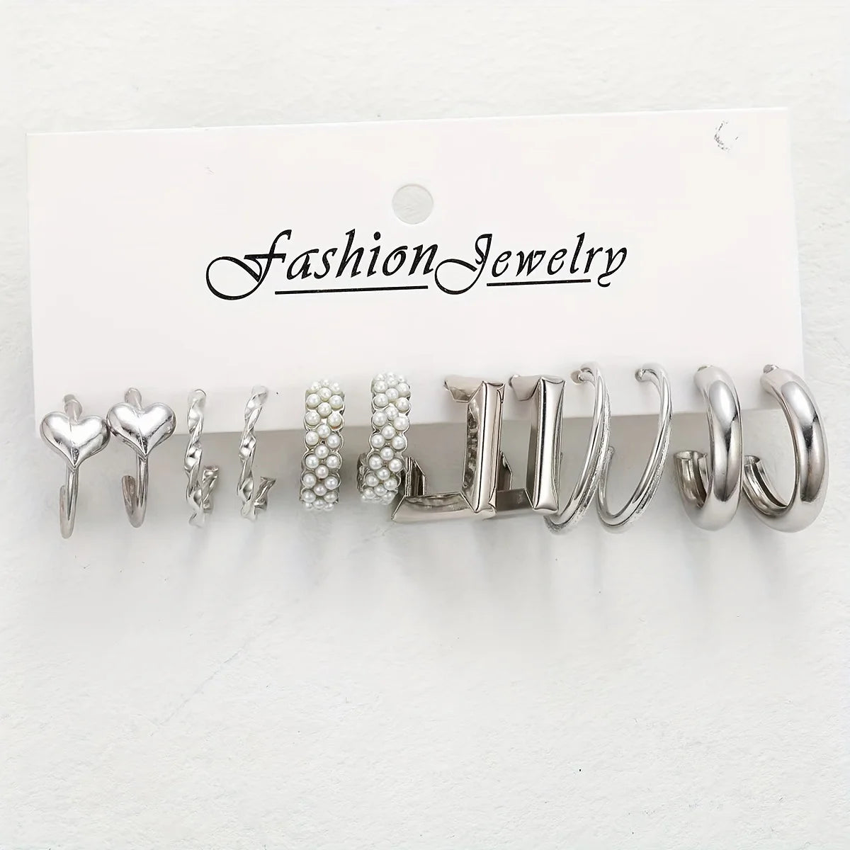 24 Pcs Fashion Vintage Hoop Earrings Set for Women Boho Metal Circle Geometric Twist Pearl Studs Earrings Trendy Jewelry Gifts