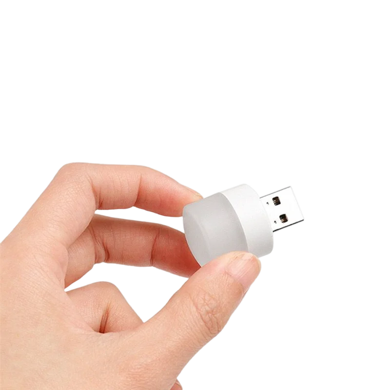 1/20Pcs Mini USB Night Light Warm White Eye Protection Book Reading Light USB Plug Computer Mobile Power Charging LED Night Lamp