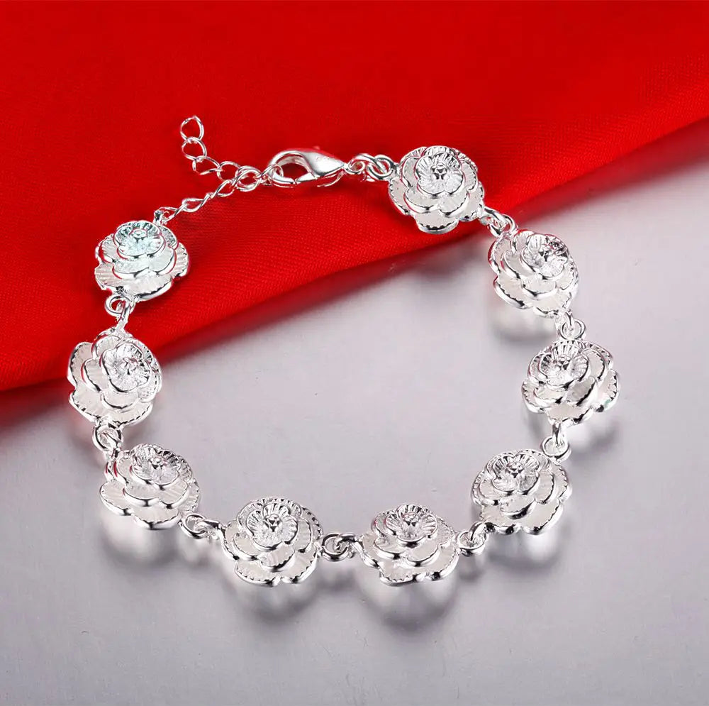 925 Sterling Silver Bracelet Heart High Quality Romance Chain For Woman Men Fashion Engagement Party Wedding Jewelry Gift