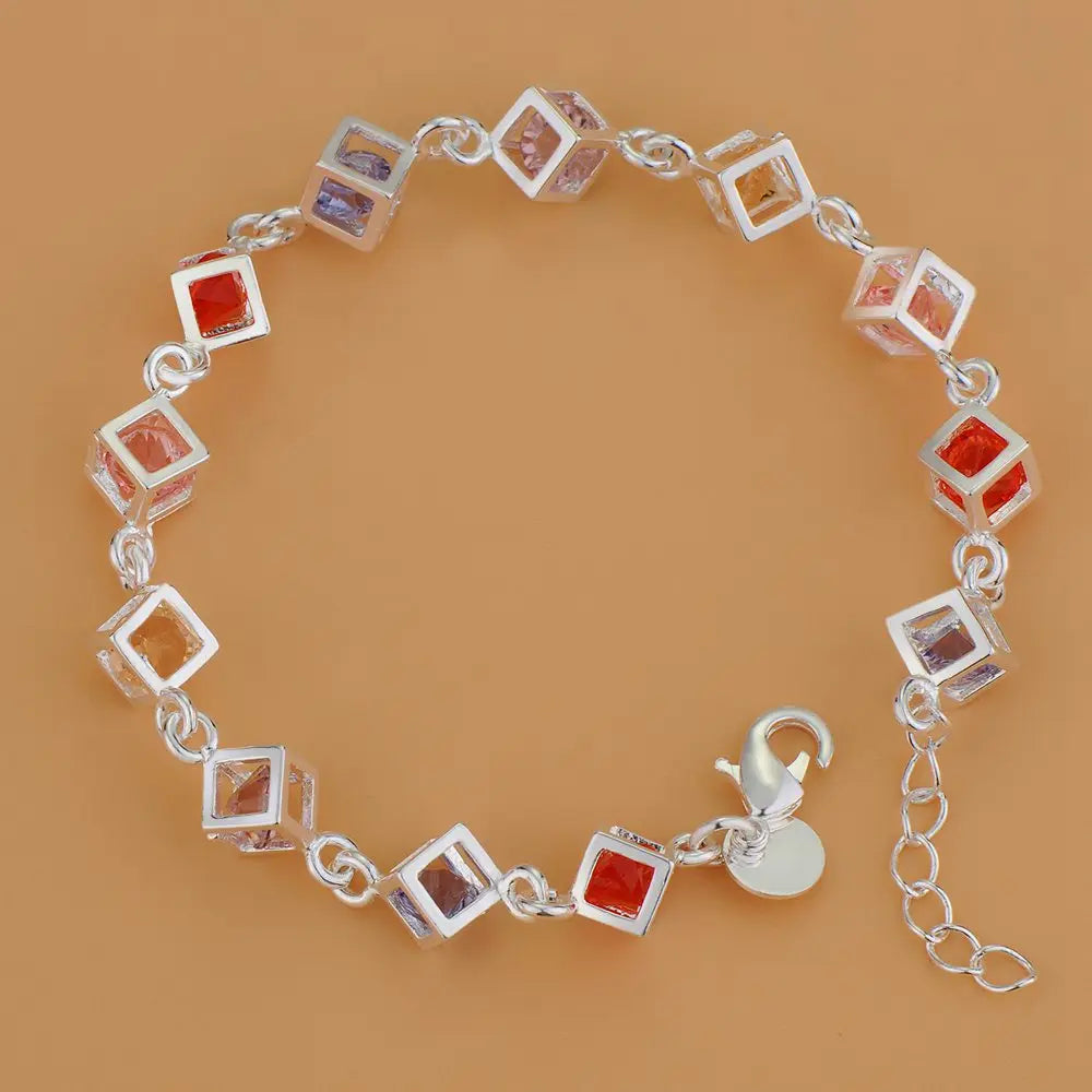 925 Sterling Silver Bracelet Heart High Quality Romance Chain For Woman Men Fashion Engagement Party Wedding Jewelry Gift
