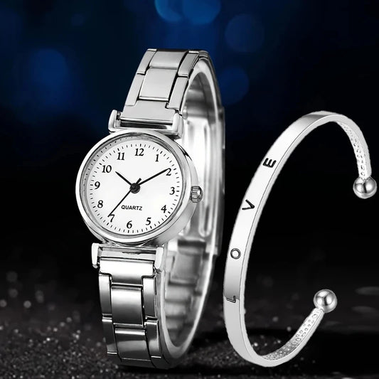 MAYZHISU Fashion Women Watch Light-luxury Ladies Wristwatch Stainless Steel Women Quartz Watch Simple Business Female Clock Gift