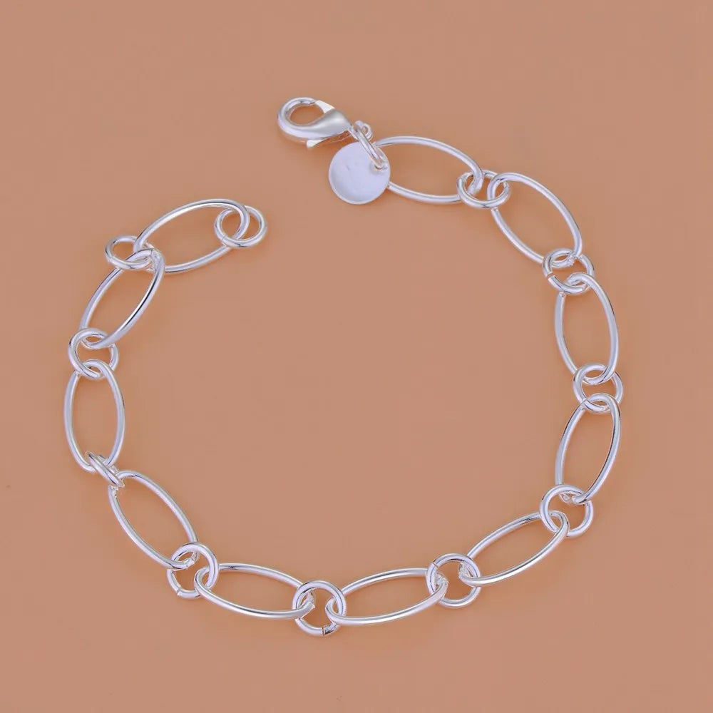925 Sterling Silver Bracelet Heart High Quality Romance Chain For Woman Men Fashion Engagement Party Wedding Jewelry Gift