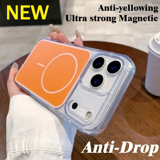 High Quality Matte Back Panel Clear Soft Border Phone Case For IPhone 17 Pro Max Air Magnetic Wireless Charging Anti-Drop Cover