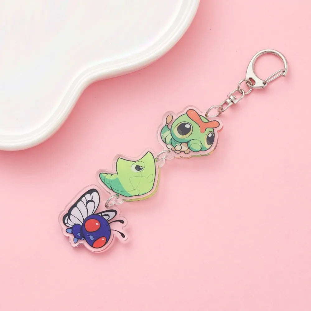 Anime Acrylic keychain accessaries Cartoon Car Bag Pendant Gift cute creative bag charm funny Friends Fans Gifts Keyring