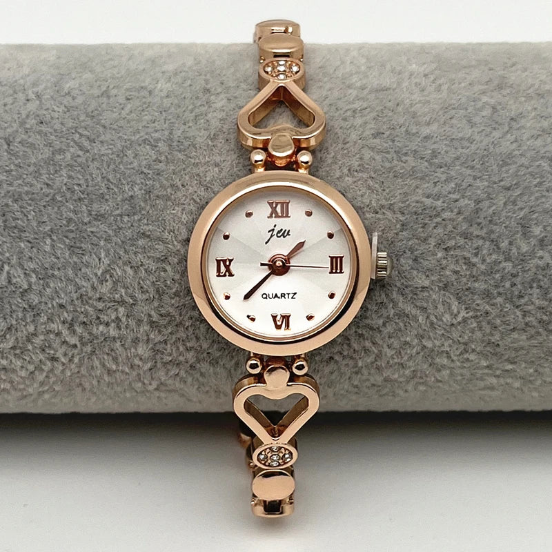 Women Bracelet Watch Exquisite Silver Rose Gold Ladies Luxury Wristwatches Rhinestone Simple Fashion Female Quartz Relogio Clock