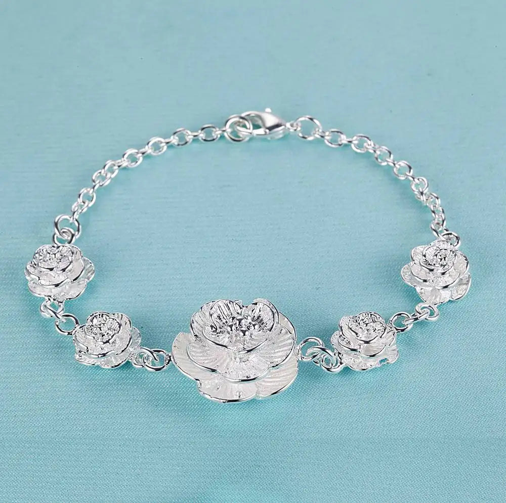 925 Sterling Silver Bracelet Heart High Quality Romance Chain For Woman Men Fashion Engagement Party Wedding Jewelry Gift