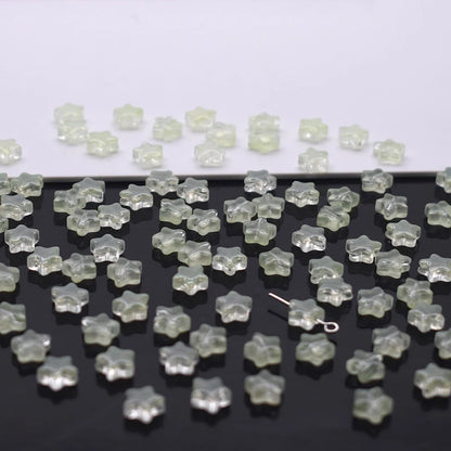 Mixed-color 8mm 60pcs Star Beads Czech Glass Loose Spacer Beads Handmade Diy Accessories Jewelry Making Necklace Earrings