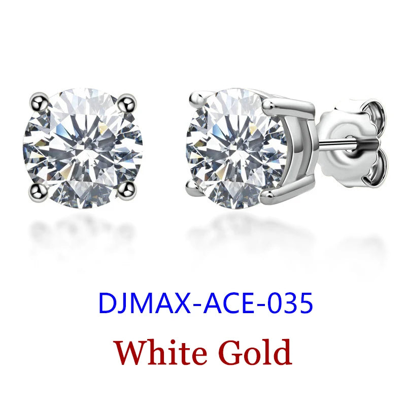 Premium 0.5-2ct Moissanite Diamond Stud Earrings for Women Orginal 925 Sterling Silver Screw Back Women Moissanite Earring 2025