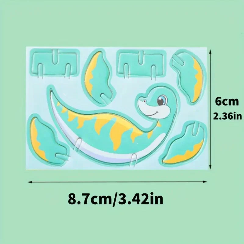 30Pieces of 3D Paper Puzzles,Children's Creative Animal Puzzles,DIY Kids'Handcraft Assembly Puzzles,Educational & Brain-Boosting