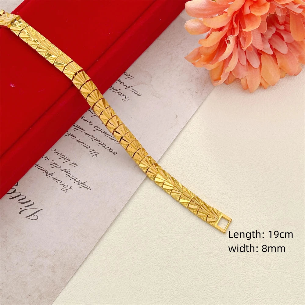 Stainless Steel Women's Hand Bracelet Crown Heart Leaves Flower Wide Chain Wristband Pulsera Femme Vintage Jewelry Party Gifts