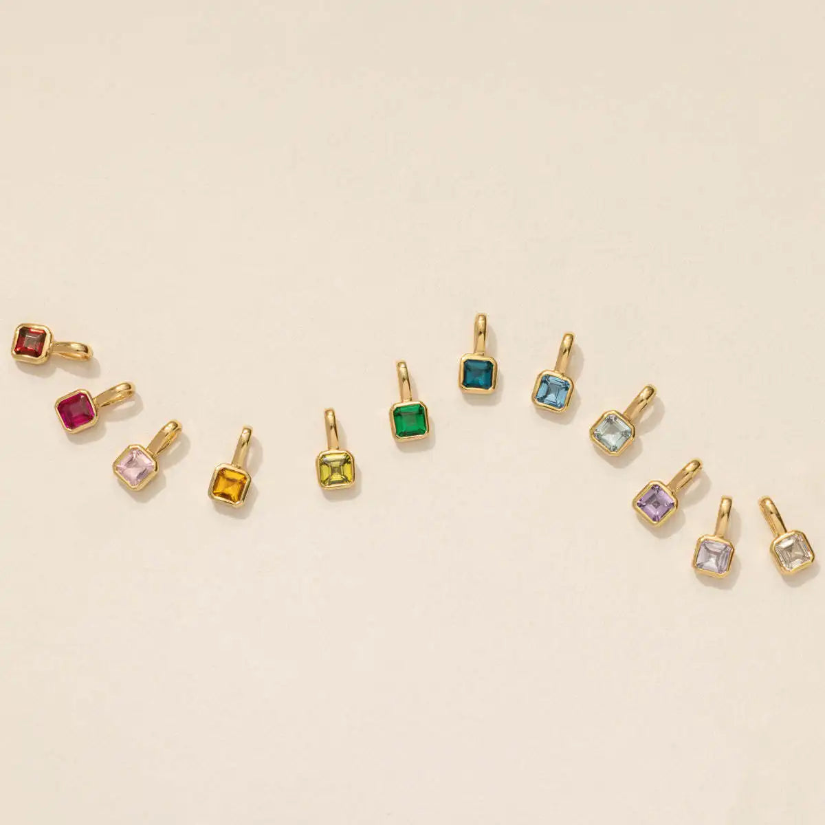 Stainless Steel Pendant DIY Birthstone Necklace for Woman Gold Color Designer Pendant Necklaces Bir