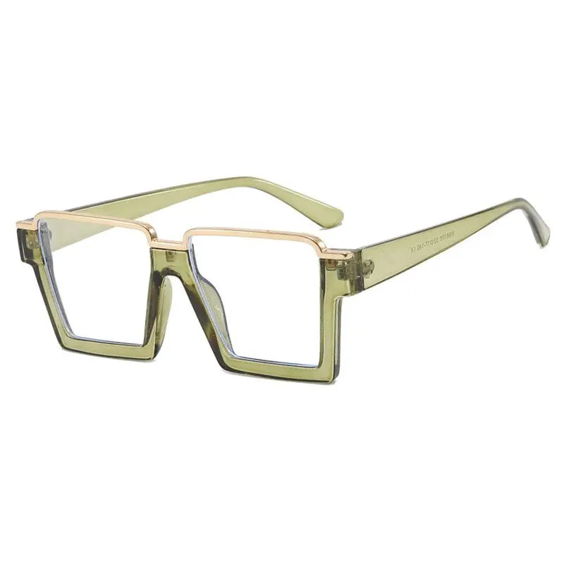 Personality Square Flat Light Mirror Anti-blue Light Trend Ins Hip Hop Big Frame Glasses Cross-border Fashion Glasses Frame