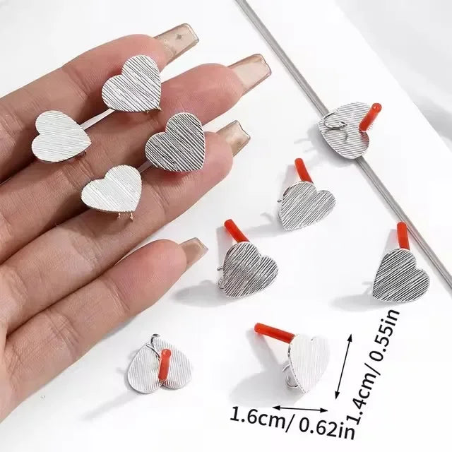 10pcs/set DIY Stainless Steel Earrings Connectors Round Irregular Gold Color Earrings Back Earrings Setting for Jewelry Making