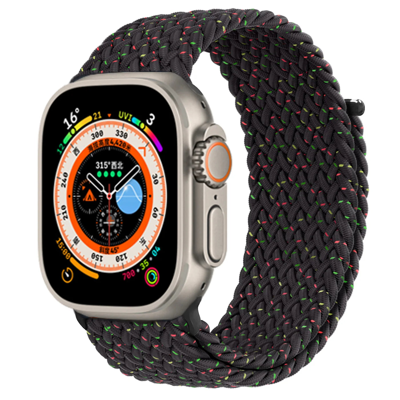 Braided Solo Loop For Apple watch Ultra 2 Band 40mm 44mm 49mm 45mm 41mm 38mm 42mm Elastic bracelet iWatch series 9 8 7 se Strap
