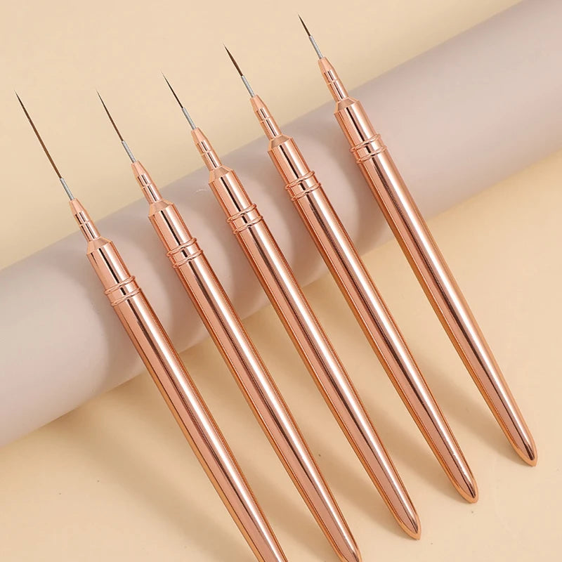 7/9/11/15/25MM Nail Liner Brush Set Handle Nail Art Pen Brush Drawing Lines Stripe Painting Flower Pen Manicure Tools Nail Art