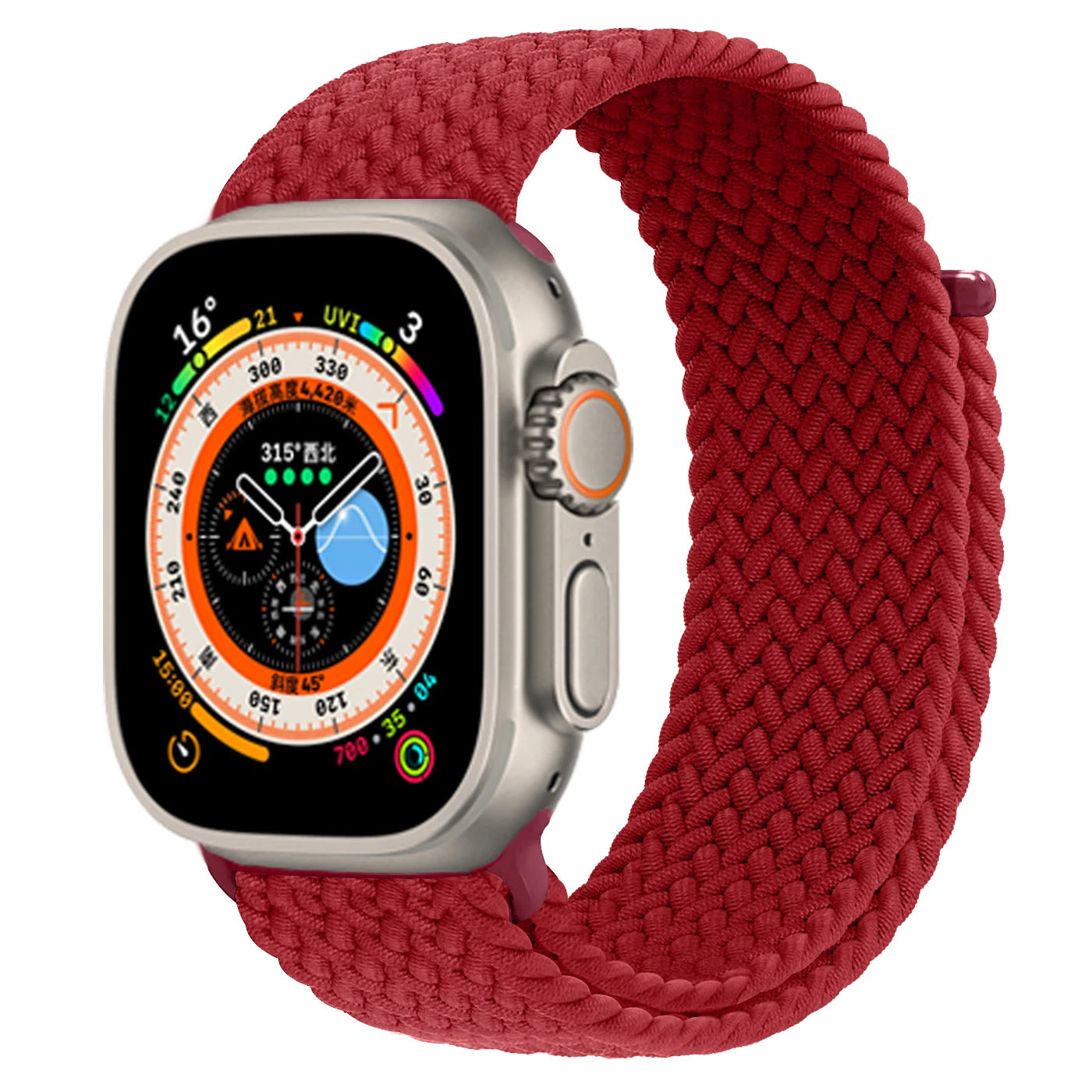 Braided Solo Loop For Apple watch Ultra 2 Band 40mm 44mm 49mm 45mm 41mm 38mm 42mm Elastic bracelet iWatch series 9 8 7 se Strap