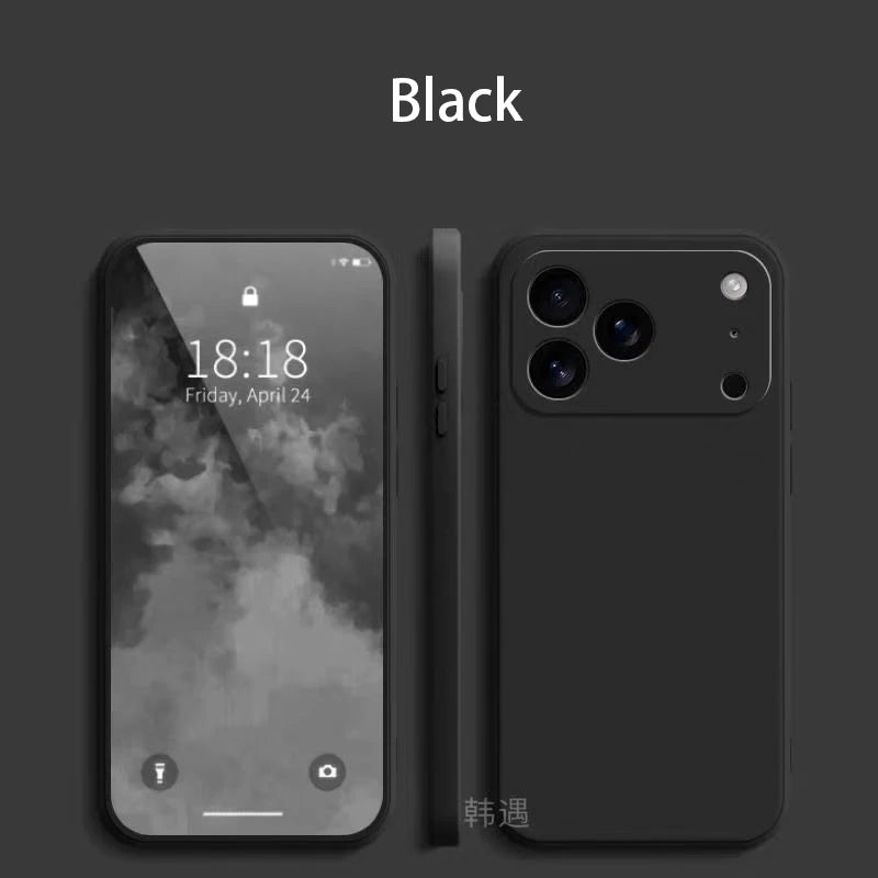 Square Liquid Silicone Phone Case for Apple iPhone 17 Pro Max 17 Air Soft Cover Case