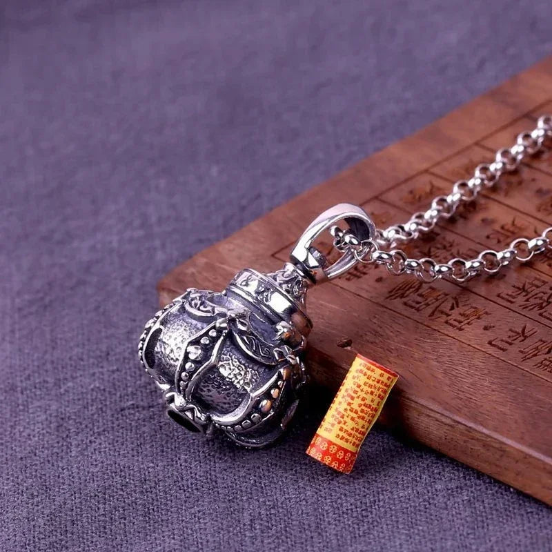 Gawu Box Pendant Can Be Opened Vajra Pestle Six-Character Sutra Zircon Buddha Necklace Male and Female Amulet Jewelry