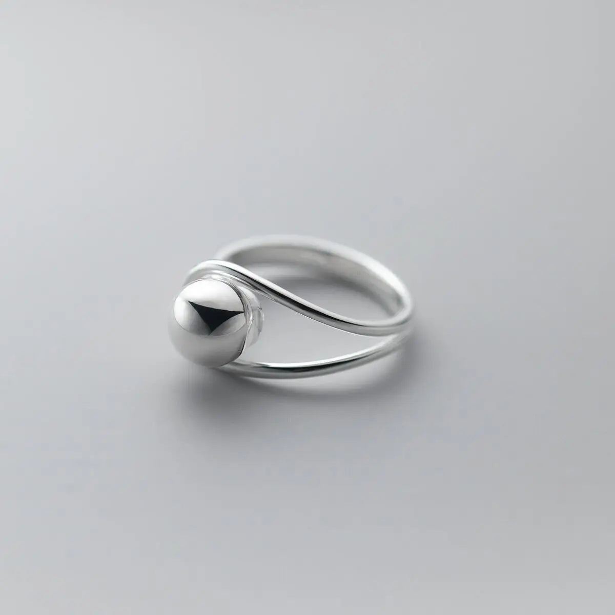 Original 925 Sterling Silver Hollow Ball Rings For Women Counple Wedding Engagement Silver Women's Vintage Ring Fine Jewelry