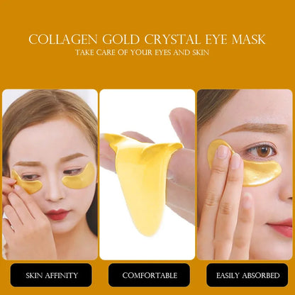 100pcs=50pairs Gold Collagen Eye Mask skincare Anti-Aging Anti Dark Circles Remove Puffiness Moisturizing Eye Patches Skin Care