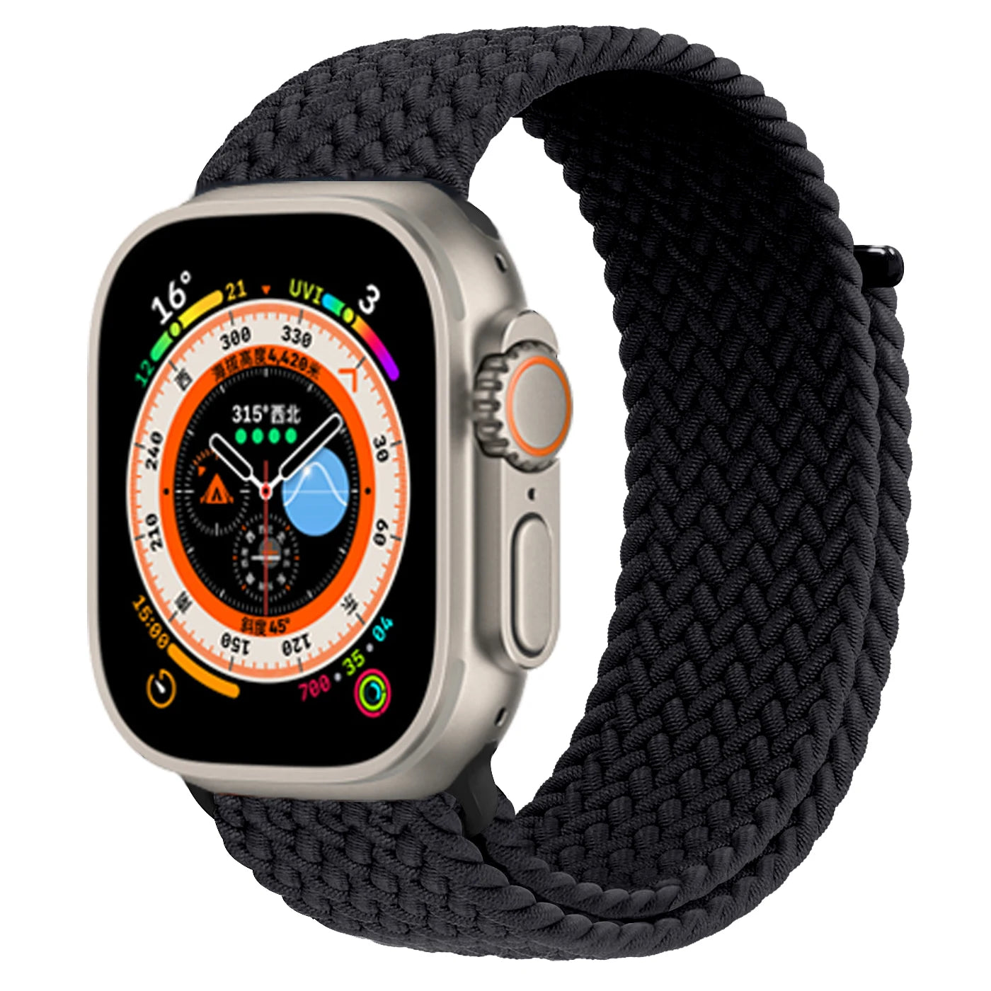 Braided Solo Loop For Apple watch Ultra 2 Band 40mm 44mm 49mm 45mm 41mm 38mm 42mm Elastic bracelet iWatch series 9 8 7 se Strap
