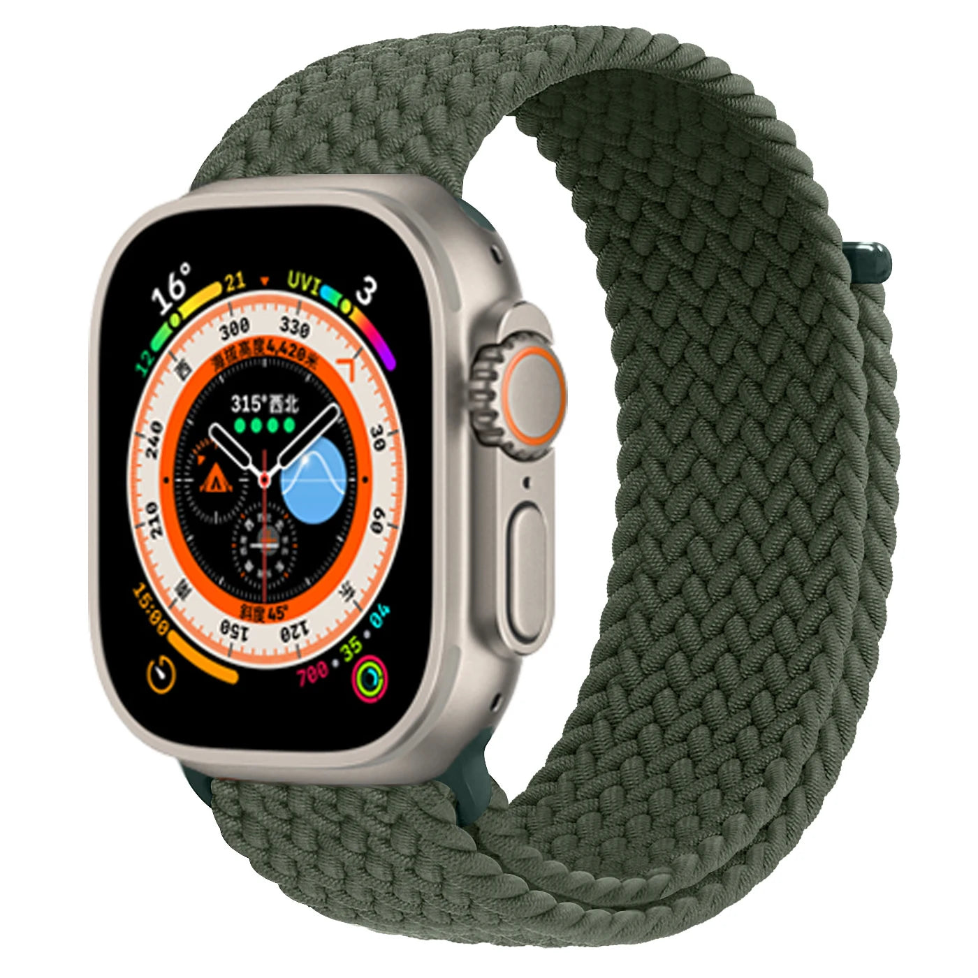 Braided Solo Loop For Apple watch Ultra 2 Band 40mm 44mm 49mm 45mm 41mm 38mm 42mm Elastic bracelet iWatch series 9 8 7 se Strap