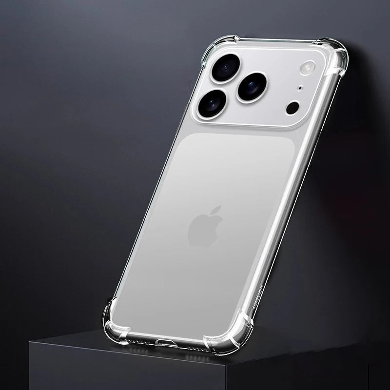 Soft Silicone Clear TPU Case for iPhone 17 Pro Max/Air 5G Transparent Back Cover Original Simple Phone Funda Coque