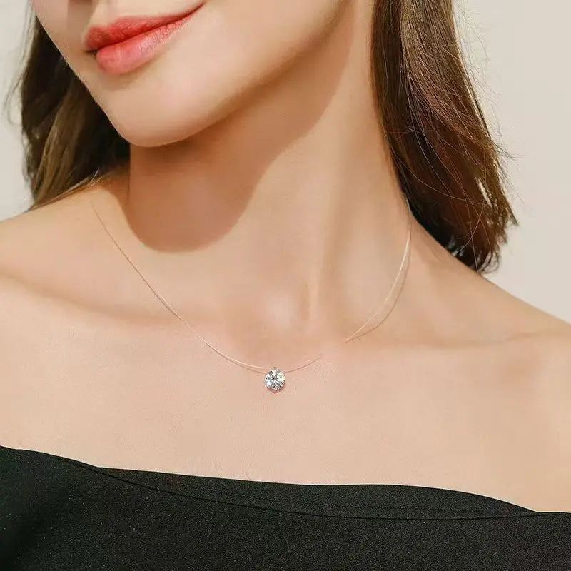 New Stainless Steel Zircon Necklaces for Women 18K Gold Plated Four Leaf Grass Collar Chain Necklace Luxury Jewelry Gift