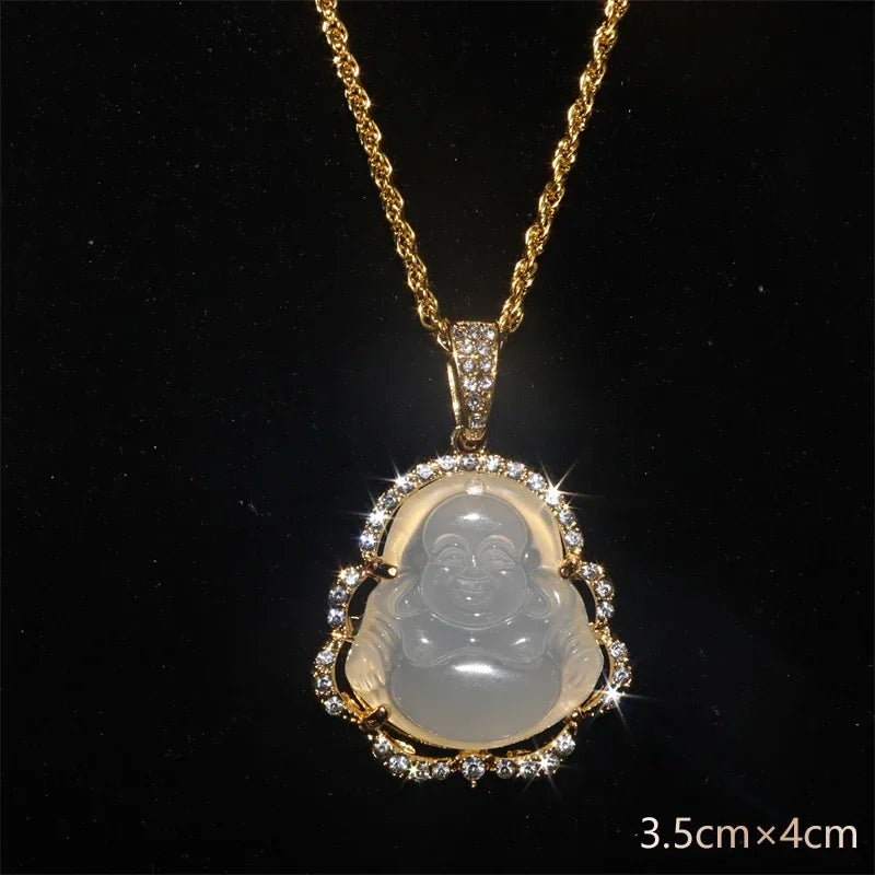 Gawu Box Pendant Can Be Opened Vajra Pestle Six-Character Sutra Zircon Buddha Necklace Male and Female Amulet Jewelry