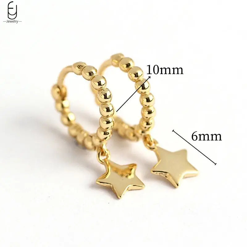 925 Sterling Silver Needle Vintage Gold Earrings Luxury Long Chain Tassel Crystal Hoop Earrings for Women Party Trend Jewelry