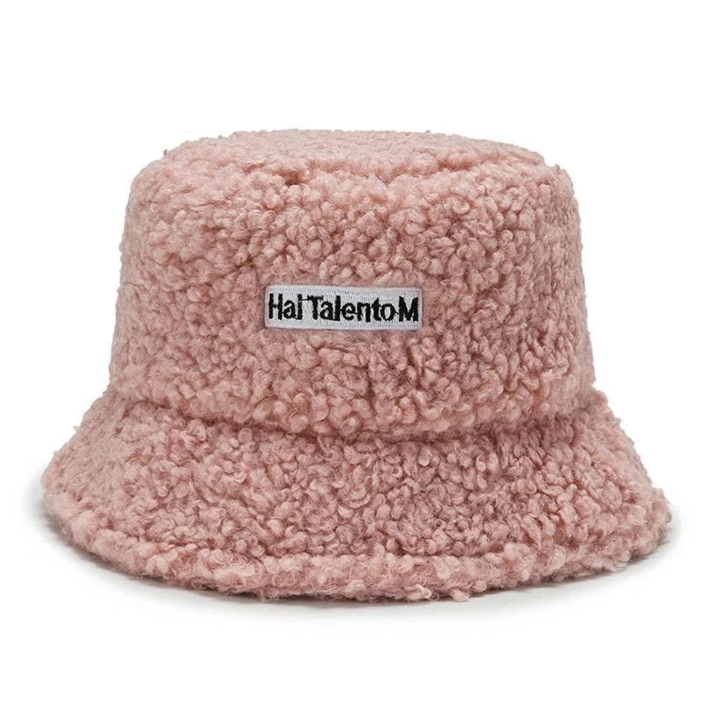 Trendy Fashion Fleece Bucket Hat Winter Warm Cold Resistant Fisherman Cap Sunshade Unisex Men Women Outdoor Headwear