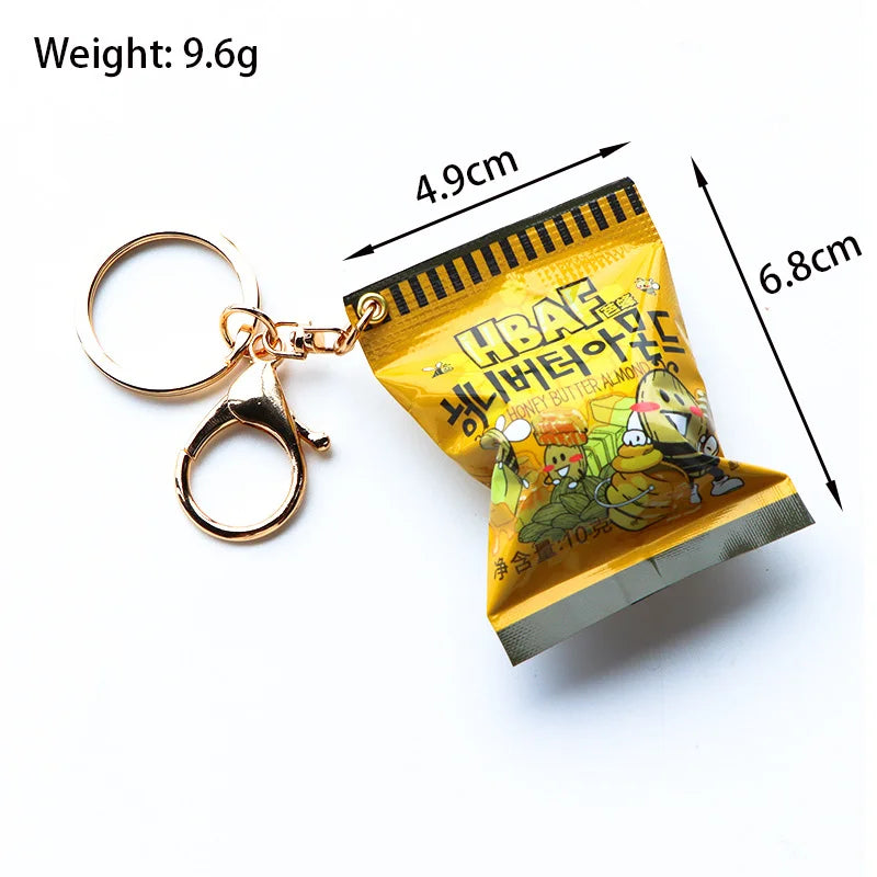 Simulation Instant Noodles Keychain On The Phone Mini Snacks Pendant Bag Pendant Christmas Gifts For The New Year