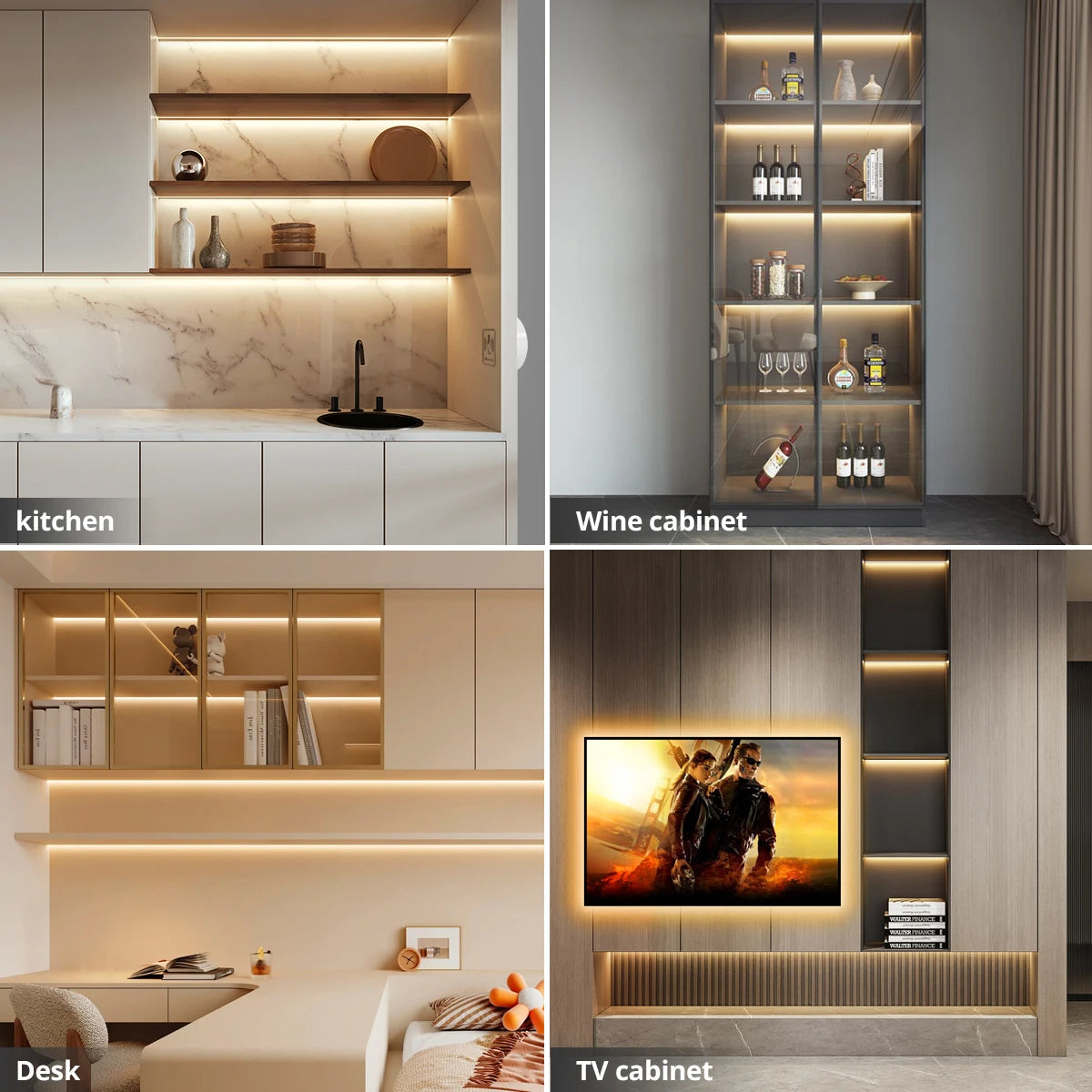 COB Linear Embedded LED Strip Ceiling Grille Panel Wall Decoration Lights,LED Tape Self-Adhesive Living Room Ambient Wall Lamp