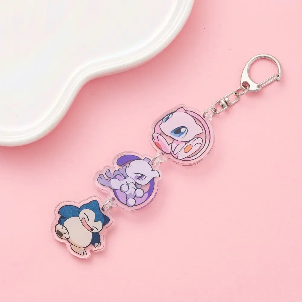 Anime Acrylic keychain accessaries Cartoon Car Bag Pendant Gift cute creative bag charm funny Friends Fans Gifts Keyring