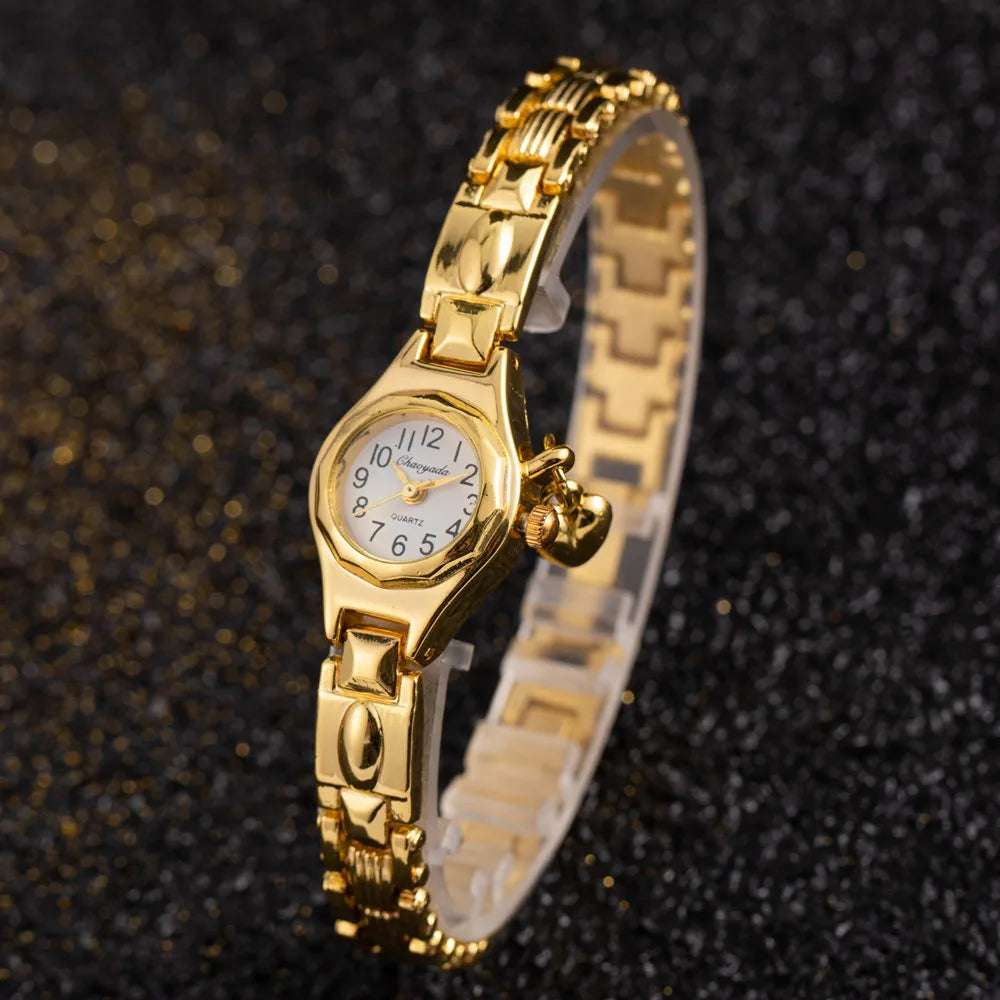 Women Bracelet Watch Mujer Golden Relojes Small Dial Quartz Leisure Popular Wristwatch Hour Female Ladies Elegant Relogio Clock