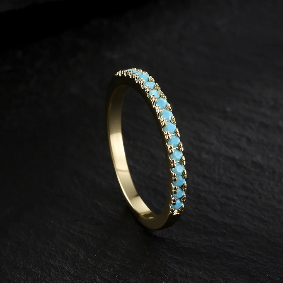 ZAKOL Fashion Murtilcolor Baguette Zirconia Rings for Women Marquise Crystal Men Ring Wedding Party Jewelry Gift