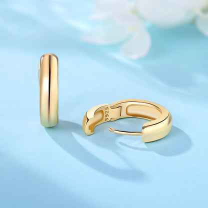 Original 2025 S925 Sterling Silver Zircon 18K Gold Lining Vintage Hoop Earrings for Women Birthday Party Wedding Gift Jewellery