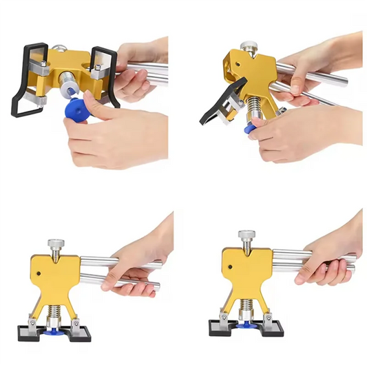 19Pcs Premium Car Dent Puller Kit Sturdy Metal Paintless Remover For Hail Damage Pit Repair Vehicle