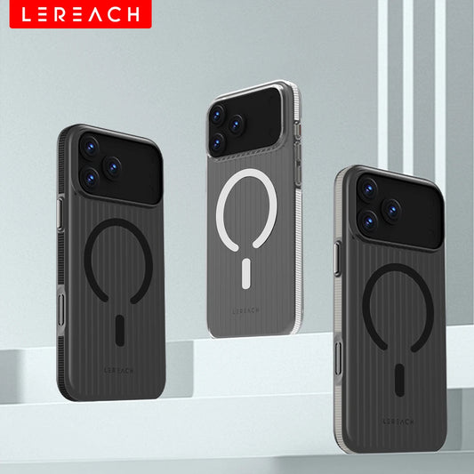 Lereach Magnetic Matte Phone Case for iPhone 17 Pro Max / 17 Air / 17 - PC+Magnet Material, Anti-slip Drop Protection