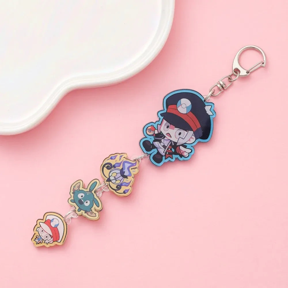 Anime Acrylic keychain accessaries Cartoon Car Bag Pendant Gift cute creative bag charm funny Friends Fans Gifts Keyring