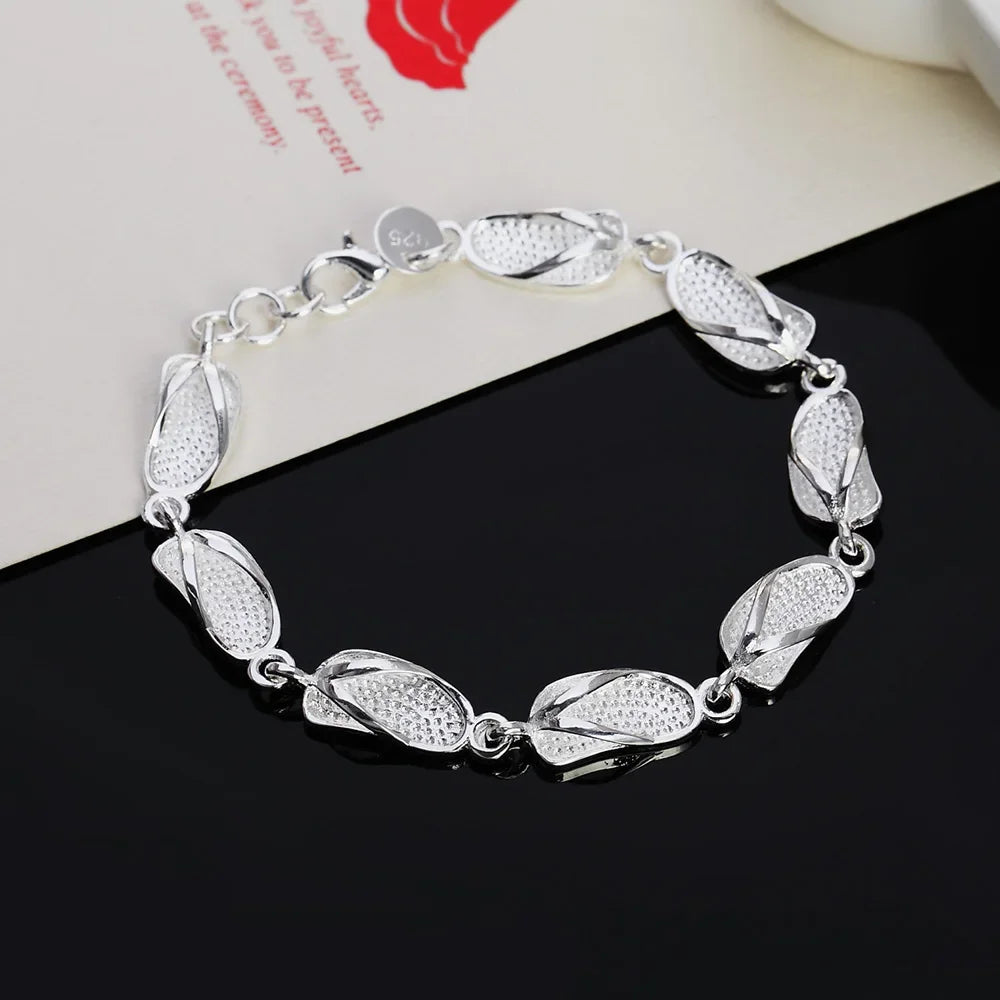 Creative Twist Circle Chain Women Men Silver Plated Bracelets New High 925quality Fashion Jewelry Christmas Gifts H070