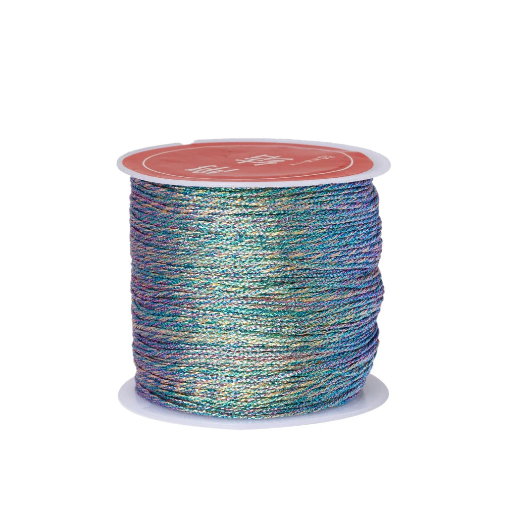 0.4mm 50m Nylon Gold Silver Thread Jewelry Cord Wire For DIY Bracelet Beading Making Needlework Material Craft Accessory Supply