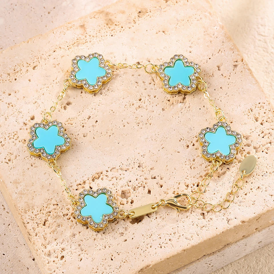 Exquisite Blue Element Bracelets Are Suitable For Summer Travel, Parties, And Banquets To Wear Fashionable Jewelry