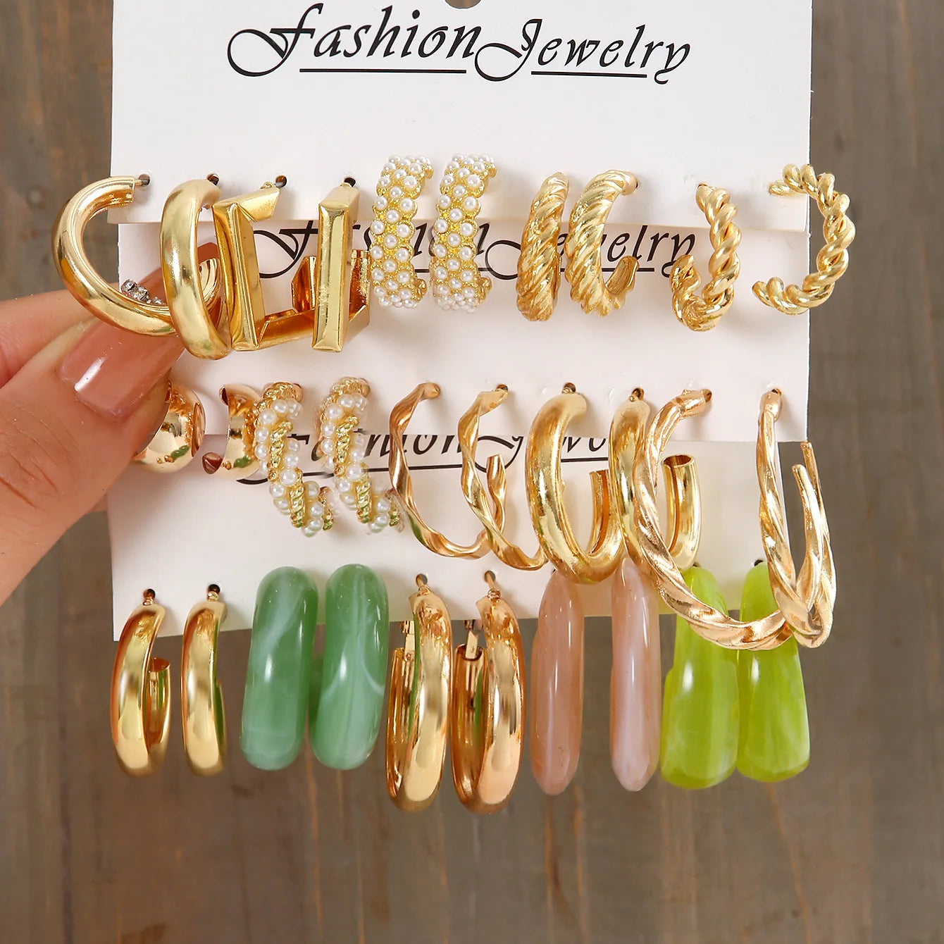 18 Pcs New Fashion Colorful Earrings Set For Women Boho Butterfly Gold Silver Color Pearl Circle Dangle Earrings Jewelry Gifts