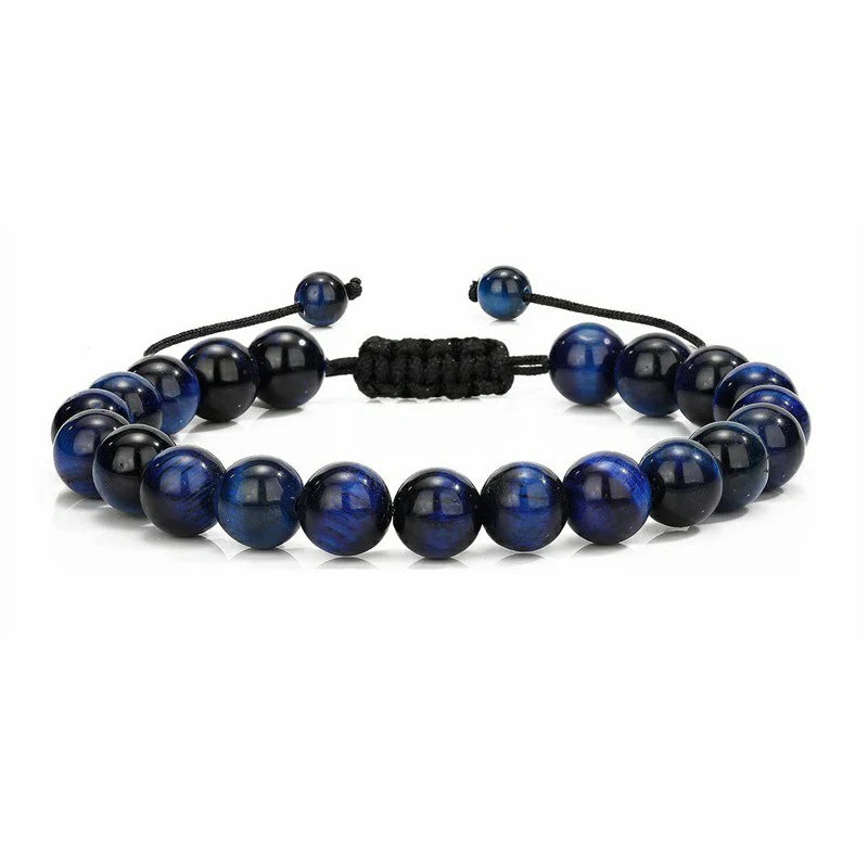Multiple Style 8mm Natural Tiger Eyes Lava Rock Protection HANDMADE Bracelet Men's Gift