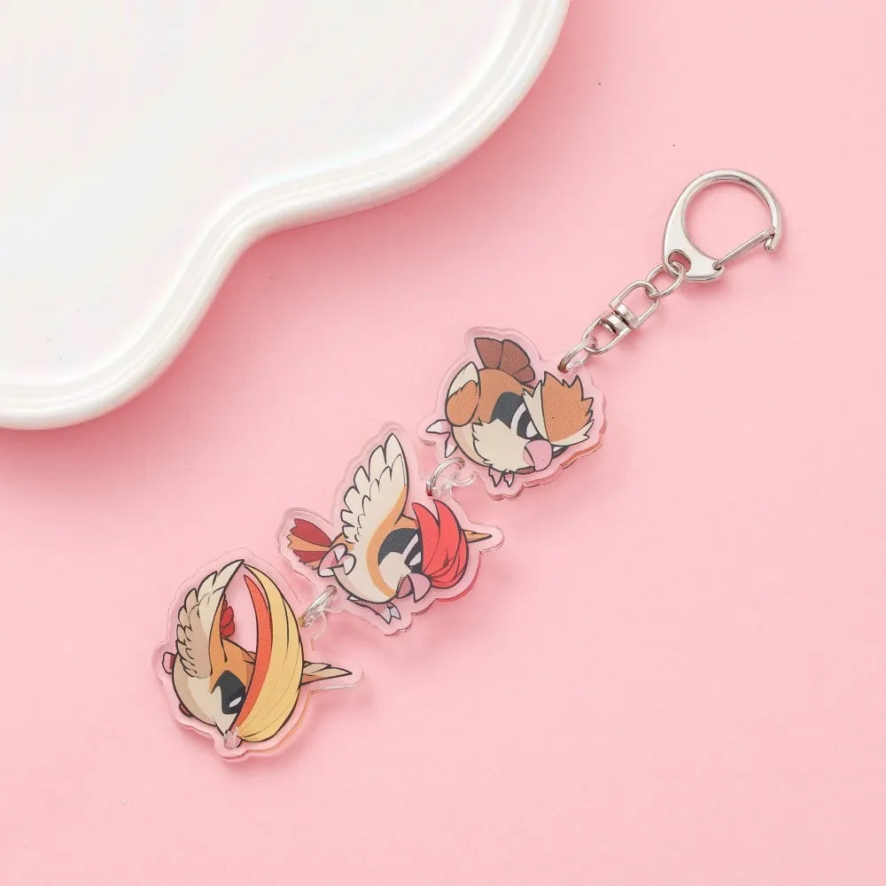 Anime Acrylic keychain accessaries Cartoon Car Bag Pendant Gift cute creative bag charm funny Friends Fans Gifts Keyring