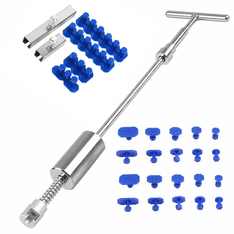 Car Dent Repair Kit, Zoposon Get Professional Results With Our Metal T-Handle Puller And Plastic Glue Tabs! (Without Glue Gun)